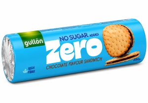 Biscuiți Sandwich Gullon cu cremă de ciocolată FĂRĂ ZAHĂR 250 g (18/bax) - Img 2