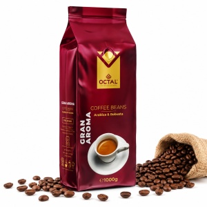 Cafea Boabe GIMOKA Gran Aroma 1 kg, 75% Arabica, 25% Robusta - Img 2