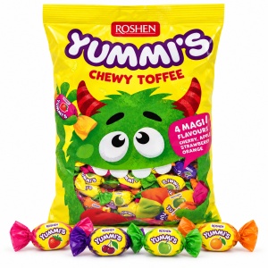 Caramele moi Roshen Yummi’s cu arome de fructe, 1 kg - Img 2
