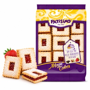 Fursecuri Căpșunici PATISIMO Magic Cakes cu Umplutură de Căpșuni, Caserolă 350g