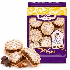 Fursecuri Faguri PATISIMO Magic Cakes cu Cremă de Cacao, Caserolă 350g