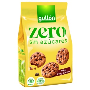 GULLON Mini Biscuiți cu Bucăți de Ciocolată FĂRĂ ZAHĂR 75G (12 Pachete/Bax)