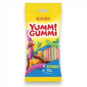 Jeleuri gumate acrișoare ROSHEN Yummi Gummi Sour Sticks, 70 g - Img 2