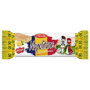 Napolitane de post, MORELLO, crema de lamaie, 24 X 50 g