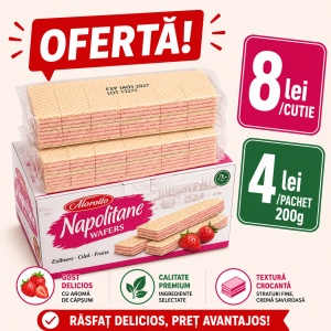 Napolitane MORELLO, crema de capsiuni, 400 g (2 x 200g)
