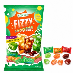 ROSHEN Dropsuri Fizzy Boom cu umplutură efervescentă 1 kg - Img 3