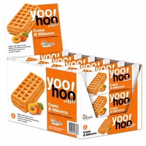 YOOHOO Gofre Sandwich cu Cremă de Caise 50g (12 Buc/Cutie)