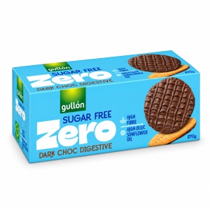 Biscuiți digestivi Gullon Zero cu ciocolată neagră, fără zahăr, 270 g