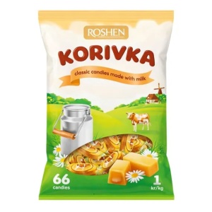 Caramele Roshen Korivka, cu umplutură de lapte și caramel, 1 kg - Img 2