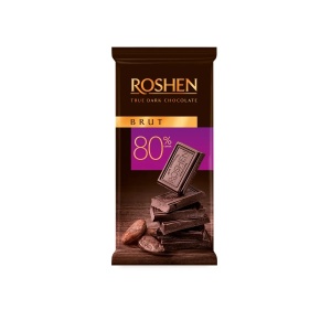 Ciocolată Neagră Roshen Brut 80% 85 g - Img 2