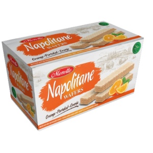 Napolitane MORELLO, crema portocale, 400 g (2 x 200g)
