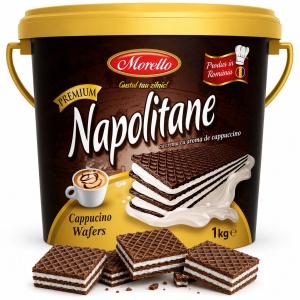 Napolitane MORELLO Găleată 1 kg – Cremă de cappuccino