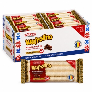 Napolitane Spirale WAFROLINO, crema cacao, 18 X 56 g - Img 5