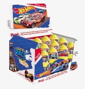Ou Ciocolata, ZAINI, Hot Wheels, 24 X 20 g