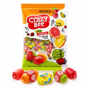 ROSHEN Crazy Bee Mix Jeleuri cu Umplutură și Arome de Fructe 1 kg - Img 4