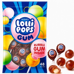 ROSHEN LolliPops Cola Gum – Acadele cu gust de cola și gumă 920 g, 48 buc - Img 3