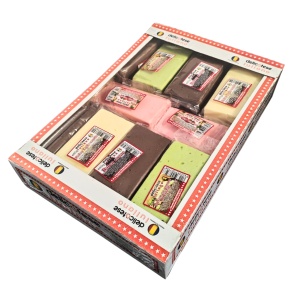 Set 25 buc Batoane Lapte Asortate, IULIANO, 85 g – Cacao, Vanilie, Fistic și Căpșuni - Img 8