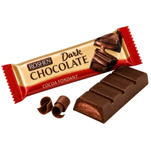 Batoane de ciocolată neagră cu fondant de cacao Roshen, 30 × 33 g