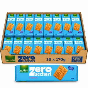 Bax Gullon Zero Zuccheri Fibra 170G (16 Pachete/Cutie) – Biscuiți cu Fibre Fără Zahăr