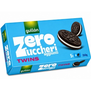 Biscuiți GULLON Sandwich Cacao cu Cremă de Vanilie Fără Zahăr 210G (10/bax)