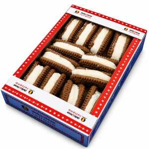 Biscuiți IULIANO cu Cacao și Cremă de Vanilie, Cutie 380 g