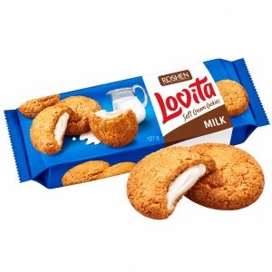 Biscuiți Roshen Lovita Soft Cream cu cremă de lapte, 127 g