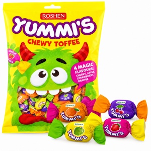 Caramele moi Roshen Yummi’s cu arome de fructe, 1 kg