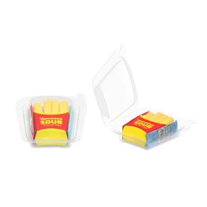 Marshmallow acrișor în formă de cartofi prăjiți RELKON Yammiez, cu sos și pudră acră, 44 g - Img 4