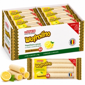Napolitane Spirale WAFROLINO, crema lamaie, 18 X 56 g