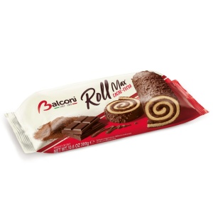 Rulada glazurata, BALCONI, cu crema de cacao, 300 g - Img 3