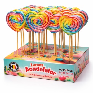 Acadele Colorate Acadele Inima Curcubeu, IULIANO, 40 X 35 g