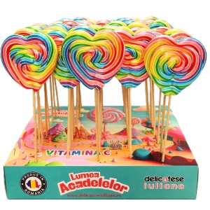Acadele Inima Curcubeu SWEEBO 35g x 40 buc/set - Img 2