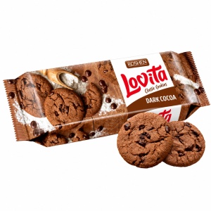Biscuiți Roshen Lovita Classic Cookies Dark Cocoa, 150 g