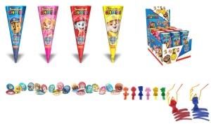 Display cu 12 cornete Relkon Crunchiez Surprise Paw Patrol, cu cremă de alune și jucărie, 12 × 25 g - Img 8