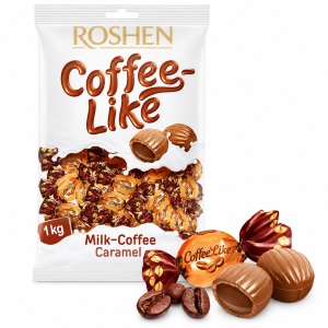 Dropsuri Roshen Coffeelike, cu umplutură cu aromă de cafea, 1 kg
