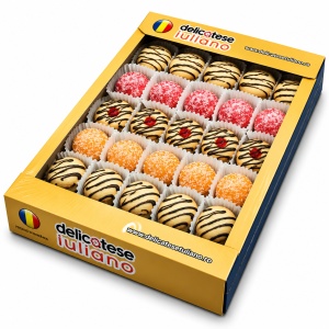 Fursecuri Asortate cu Paleuri, Caise și Șprițați Delicatese Iuliano, Cutie 600g