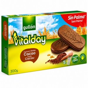 GULLON Biscuiți Vitalday Cacao cu Cremă de Cacao 200G (8 Cutii/Bax)