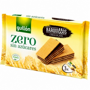 GULLON Napolitane cu Cremă de Ciocolată FĂRĂ ZAHĂR 180G (3 x 60G)