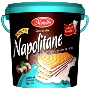 Napolitane MORELLO, crema de cocos, 1 kg