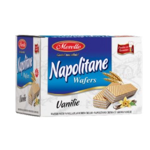 Napolitane MORELLO, crema de vanilie, 3 kg (10 x 300g)