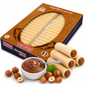 Napolitane spirale WAFRO, crema alune, 1.6 kg - Img 2