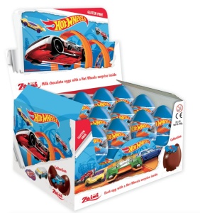 Ou Ciocolata, ZAINI, Hot Wheels, 24 X 20 g
