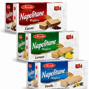 Pachet Promo Napolitane MORELLO 3KG – Cacao, Lămâie și Vanilie (3 cutii x 10 pachete x 300G) - Img 2