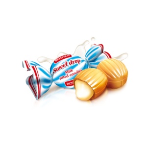 ROSHEN Milky Splash Caramele Moi cu Umplutură de Lapte 1 kg - Img 2