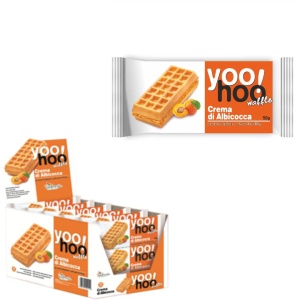YOOHOO Gofre Sandwich cu Cremă de Caise 50g (12 Buc/Cutie) - Img 3