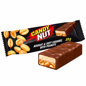 Batoane de ciocolată ROSHEN Candy Nut cu nuga, caramel și arahide, 1 kg