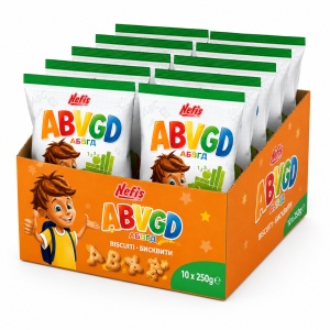 Bax NEFIS Biscuiți ABVGD 250G (10 Pungi/Cutie)
