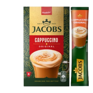 Cappuccino instant Jacobs Original, 8 plicuri × 11.6 g (cutie) - Img 4
