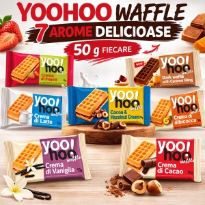 Cutie 12 Buc Gofre YooHoo Waffle 50 g – din 7 Sortimente Mixate - Img 5
