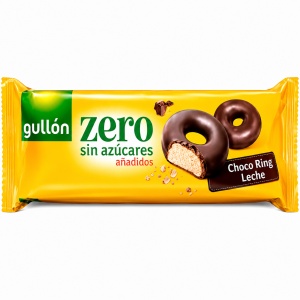 GULLON Inele Glazurate cu Ciocolată FĂRĂ ZAHĂR 128G (18 Buc/Bax) - Img 2